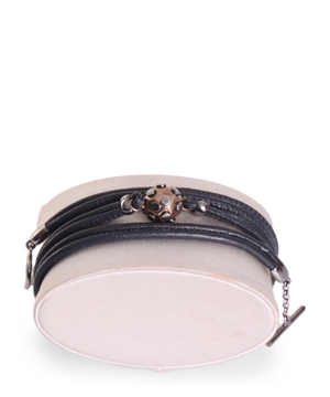 Bracelet with leather strap