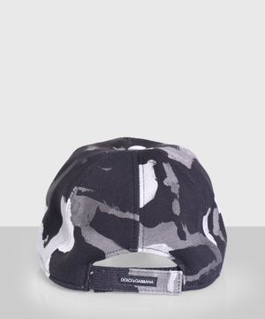 Camouflage printed cap in gray