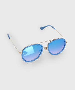 Girls Blue Aviator Sunglasses