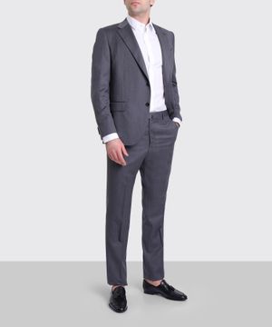 Grey single-breasted two-piece suit