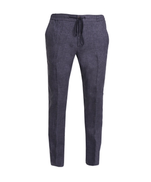 Elastic waist trousers in gray
