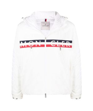 White logo padded jacket