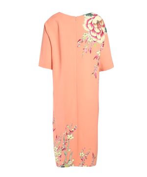 Pink midi dress with floral print