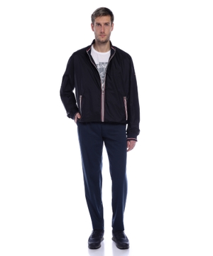 Blue jacket with striped details