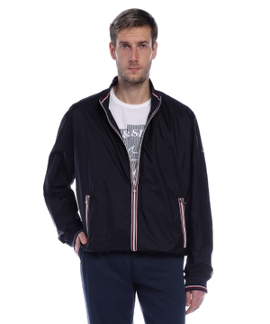 Blue jacket with striped details