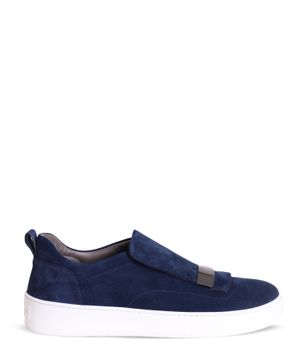Blue slip-on with metal detail