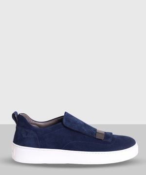 Blue slip-on with metal detail