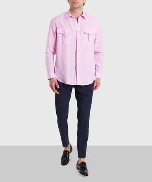 Pink shirt with pockets design