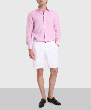 Pink shirt with classic collar