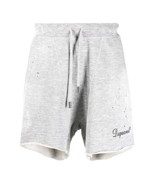 Grey shorts with elastic waist