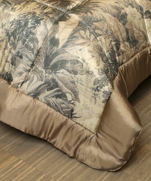 Wood print double bedspread