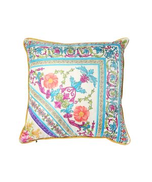Multicolor cushion with flower print