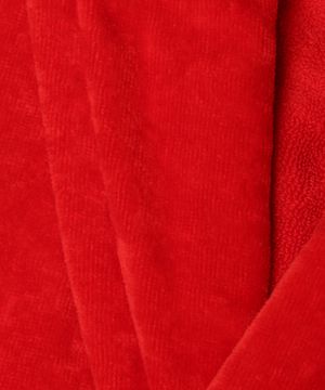 Printed bathrobe in red