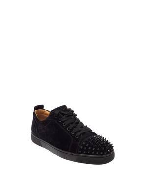 Applique embellished sneakers in black