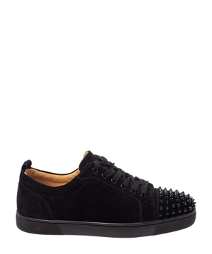 Applique embellished sneakers in black