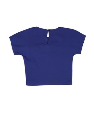 Blue t-shirt with logo print