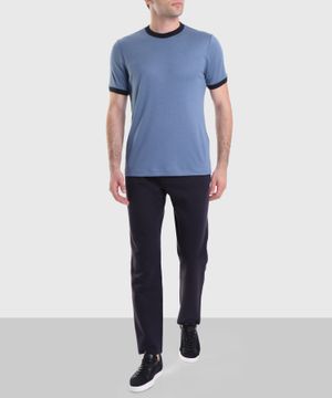 Straight-fit t-shirt in blue