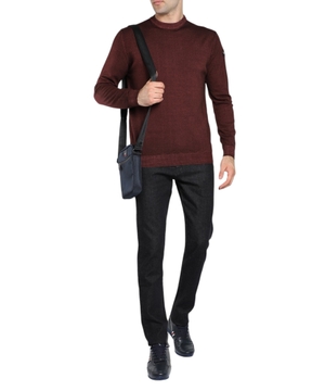 Dark red fit slim sweater