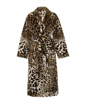 Leopard print bathrobe