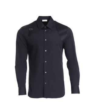 Black shirt with strap detail