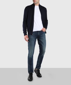 Dark blue fit slim jeans