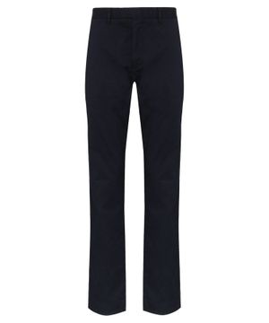 Blue straight fit trousers