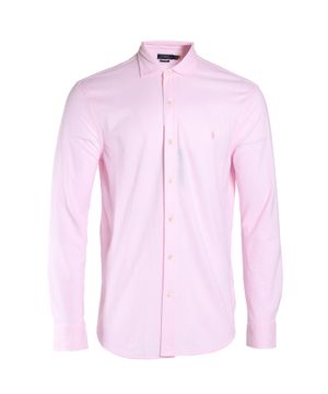 Pink shirt with logo application