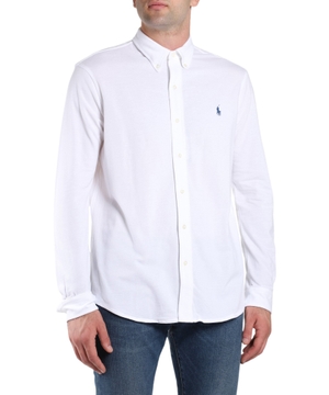 Logo embroidered long-sleeve shirt