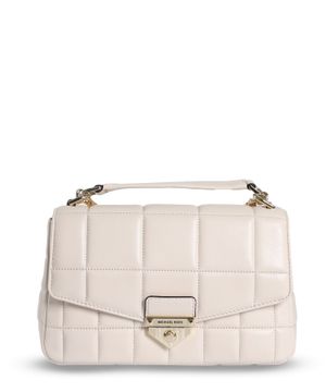 Light beige leather shoulder bag