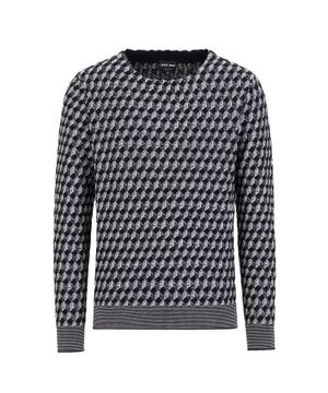 Patterned jumper in grey and black