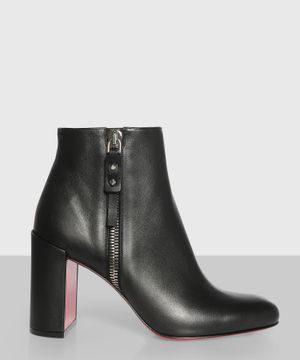 Black "Ziptotal" leather ankle boots