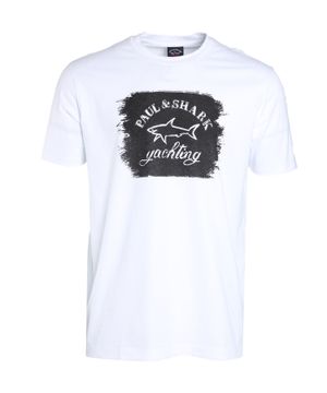 Qrafik printli ağ rəngli T-shirt