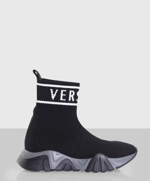 Black sock-style sneakers