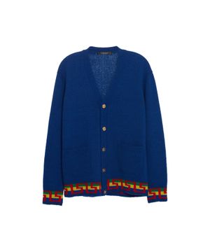 Dark blue knitted jacket