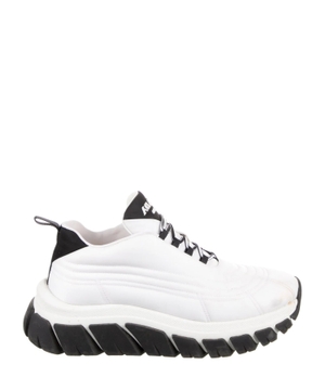 Black and white lace-up sneakers
