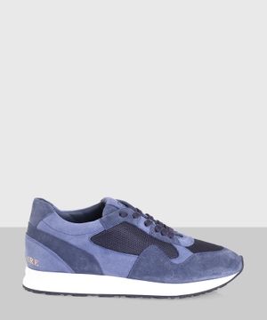 Dark blue suede sneakers