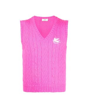 Pink vest with logo application