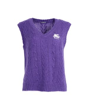 Lilac vest with logo application