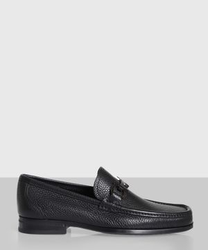 Gancini leather loafers