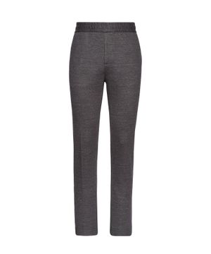 Grey pants with elastic waist