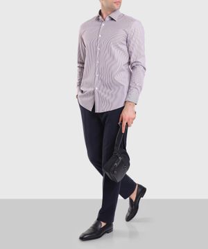 Stripe printed shirt in purple