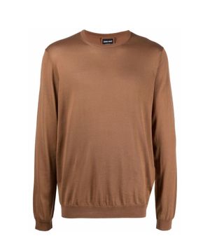 Straight-fit jumper in brown