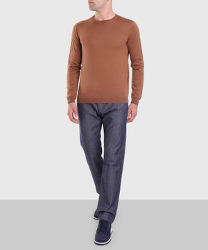 Straight-fit jumper in brown