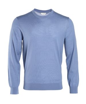 Straight-fit jumper in light-blue