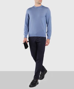 Straight-fit jumper in light-blue