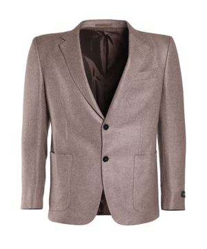 Straight-fit blazer in light-brown