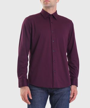 Фиолетовая рубашка с классическим воротником
