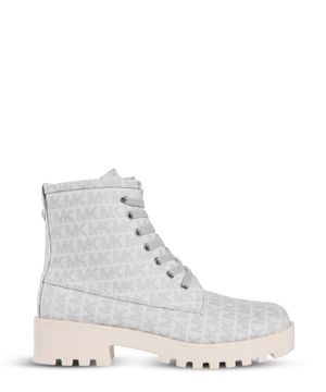 Logo printed boots in grey