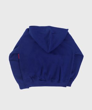 Logo applique hoodie in blue