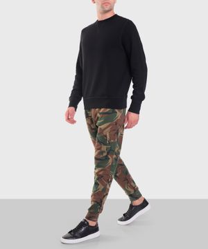 Camouflage printed joggers in brown